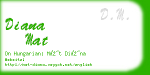 diana mat business card